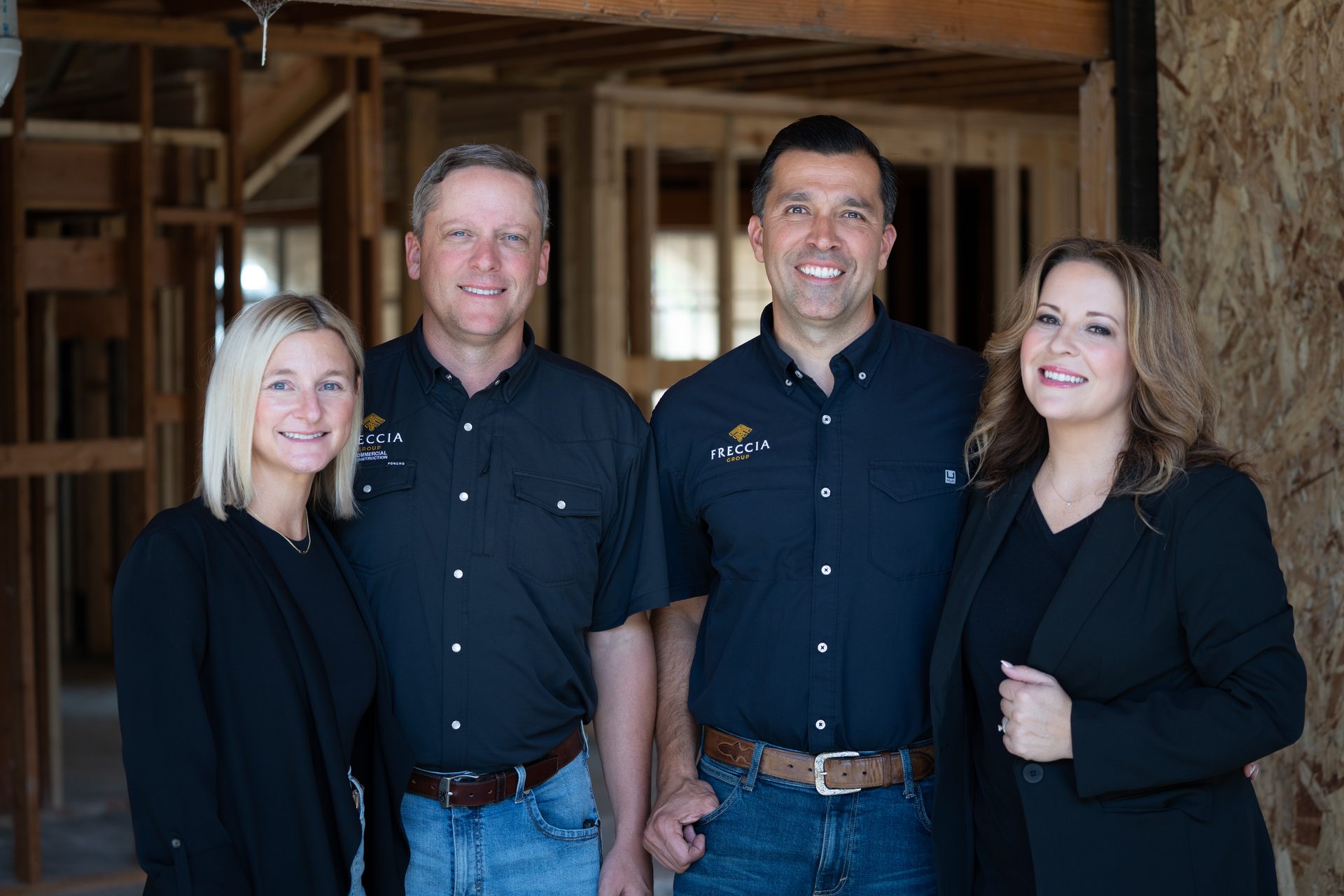 Freccia Construction partners Rebekah Severi, Waldemar Severi, Josh Clements, and Jacqueline Clements